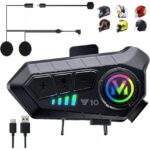 Serreha Y10 Motorsiklet Kask Kulaklık Intercom Rgb Işıklı