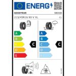 Goodyear 215/45 R16 90V Ultragrip Performance 3 Xl Fp Oto Kış Lastiği (Üretim Yılı :2023) - Görsel 2
