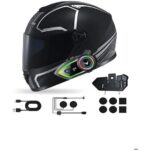 Deanb A602X IP67 Su Geçirmez 2 Kişi 300M İNTERKOM  RGB Işık Wireless Motor Motosiklet Kask Kulaklığı - Görsel 3