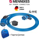 Mennekes Elektrikli Araç Şarj Kablosu 22KW Tip2 4mt