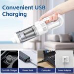 Ivoomi Araç Içi Elektrikli Süpürgesi KABLOSUZ 6500PA Emiş Güçüne Sahip LED Işık,  Ev Ofis Evcil Hayvan - Görsel 3