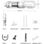 Ivoomi Araç Içi Elektrikli Süpürgesi KABLOSUZ 6500PA Emiş Güçüne Sahip LED Işık,  Ev Ofis Evcil Hayvan - Görsel 4