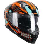 Cgm 311M Blast Maya Kapalı Motosiklet Kaskı Turuncu-Mavi M - Görsel 2