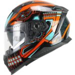 Cgm 311M Blast Maya Kapalı Motosiklet Kaskı Turuncu-Mavi M - Görsel 3