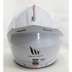 mt Kask mt Genesis Sv A0 Çene Açılır Kask Parlak Beyaz - Görsel 4