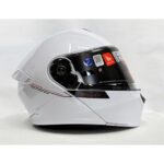 mt Kask mt Genesis Sv A0 Çene Açılır Kask Parlak Beyaz - Görsel 5