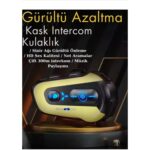 300 mt 2 Eşleşmeli Müzik Paylaşımlı Gürültü Engelleme Özellikli Intrcom Kask Kulaklık Su Geçirmez N3 - Görsel 5