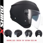 Shıro Kask 100292 Ibıza  M.c Matt_xll Siyah