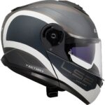 Ls2 Strobe 2 Vıctory Çene Açılır Motosiklet Kaskı Gri-Mavi-Kum - Görsel 4