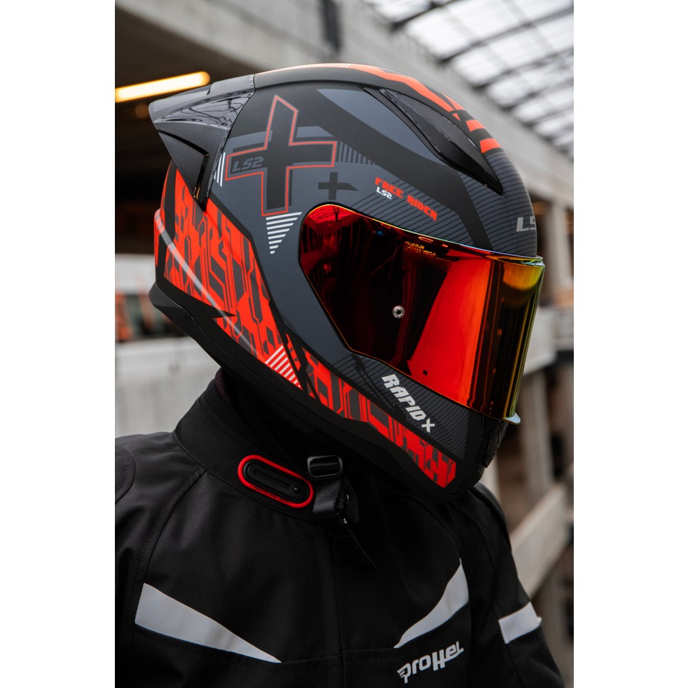 110000923645529.jpg LS2 Rapıd 2 Race Xtreet Mat Siyah-Kırmızı Kask - Görsel 1