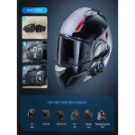 Deanb Q-28 Su Geçirmez Wireless 30FPS HD Yatay/Dikey 1920^1080P Kamera Motosiklet İnterkom Motor Kask Kulaklık - Görsel 3