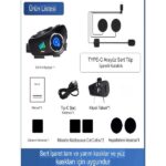 Deanb Q-28 Su Geçirmez Wireless 30FPS HD Yatay/Dikey 1920^1080P Kamera Motosiklet İnterkom Motor Kask Kulaklık - Görsel 4