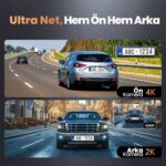 Botslab 360+ G980H Pro ADAS Ön Gerçek 4K UHD Arka 2K QHD 170° Geniş Açı Lens Gece Görüşü Gps+WiFi Araç İçi Kamera (64GB HAFIZA KARTI HEDİYELİ) - Görsel 2