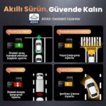 +360 Botslab G980H Pro ADAS Ön Gerçek 4K UHD Arka 2K QHD 170° Geniş Açı Gps+WiFi Araç İçi Kamera + Park Modu - Görsel 3