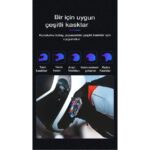 2 Adet Y20 Max Telsiz Özellikli 5.3 Motosiklet Kask Kulaklık Intercom Işıklı Motorsiklet Interkom - Görsel 5