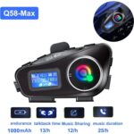 500 mt Intercom 2 Eşleşmeli Kask Kulaklık Su Geçirmez Bluetooth Motosiklet Stereo Mp3 Fm Radyo