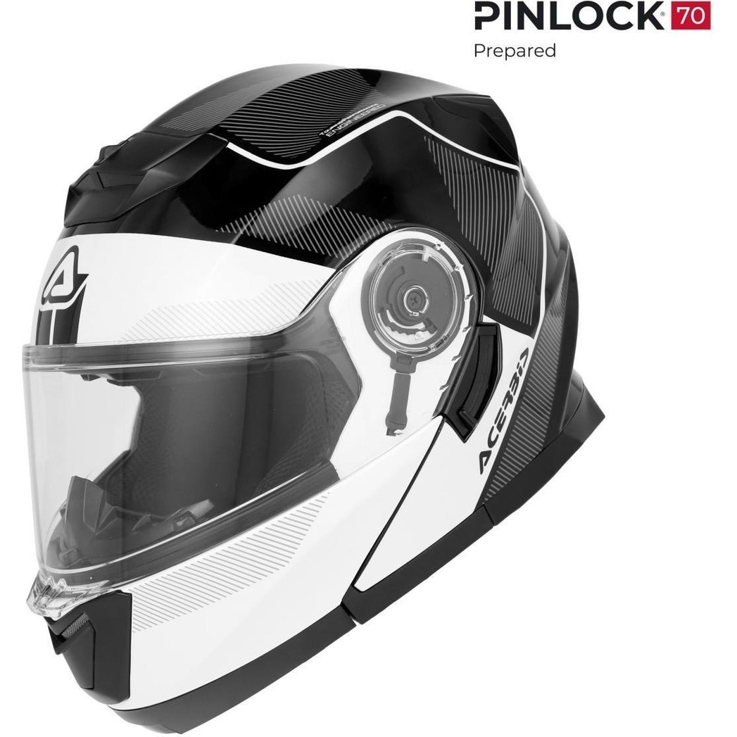 110000953578450.jpg Acerbis Serel 22-06 Kask Siyah Beyaz - Görsel 1