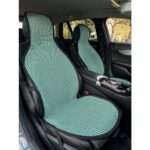 Meka Part Oto Koltuk Koruyucu Kılıf 2 Parça Universal Ön Koltuklar Yeşil Beyaz %100 Pamuk - Görsel 5