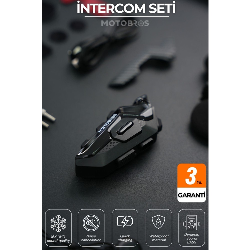 110000965584104.jpg Mt-X2 5.3 Kask Kulaklık Bluetooth Motosiklet Kulaklık Intercom Seti Siri ve Google Asistan-Eşleşmeli - Görsel 1