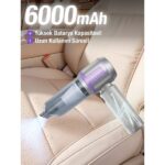 Auhma Ahv-09 Kablosuz Taşınabilir Araç Içi El Süpürgesi | 15000PA Güçlü Vakum | 4’ü 1 Arada Çok Amaçlı Temizlik - Görsel 7