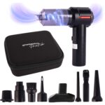 Pratik Şarjlı Süper Güçlü Mini Araç Süpürgesi, Çantalı Taşınabilir Üflemeli El Süpürgesi 15000PA