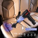 Pratik Şarjlı Süper Güçlü Mini Araç Süpürgesi, Çantalı Taşınabilir Üflemeli El Süpürgesi 15000PA - Görsel 2