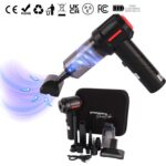 Pratik Şarjlı Süper Güçlü Mini Araç Süpürgesi, Çantalı Taşınabilir Üflemeli El Süpürgesi 15000PA - Görsel 5