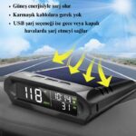 Multizone Tır Kamyon ve Arabalar Için Uyumlu Gps Hız Göstergesi Güneş Enerjili Hız Ölçer - Görsel 3