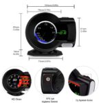 Obd Speedmeter Araç Ekran Dijital Hız Ölçer LCD Headup Enstrüman Araba Otomatik Teşhis Cihazı - Görsel 2