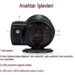 Obd Speedmeter Araç Ekran Dijital Hız Ölçer LCD Headup Enstrüman Araba Otomatik Teşhis Cihazı - Görsel 3
