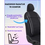 Z&C MAXTECH Her Araca Uyumlu Tam Takım Cover B Model Oto Koltuk Kılıfı Seti - Görsel 2