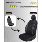 Z&C MAXTECH Her Araca Uyumlu Tam Takım Cover B Model Oto Koltuk Kılıfı Seti - Görsel 4