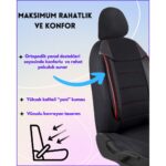 Z&C MAXTECH Her Araca Uyumlu Tam Takım Cover K Model Oto Koltuk Kılıfı Seti - Görsel 2