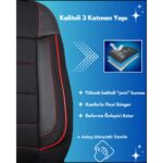 Z&C MAXTECH Her Araca Uyumlu Tam Takım Cover K Model Oto Koltuk Kılıfı Seti - Görsel 3
