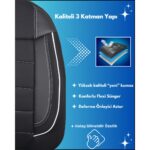Z&C MAXTECH Her Araca Uyumlu Oto Koltuk Kılıfı Tam Set Cover B - Görsel 4