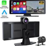 Radoon Yeni Tasarım Kablosuz Carplay Android Auto Uyumlu 4K 10.2 Inç Çift Kameralı Araç Multimedya Ekranı