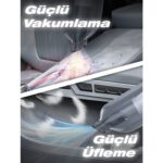 Auhma Ahv-01 Kablosuz Güçlü Araç Süpürgesi ve Hava Üfleyici | 15000PA Vakum Gücü | 3 Kademeli Hız | 9 Parça Aksesuar - Görsel 2