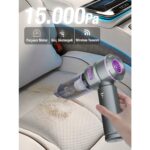 Auhma Ahv-01 Kablosuz Güçlü Araç Süpürgesi ve Hava Üfleyici | 15000PA Vakum Gücü | 3 Kademeli Hız | 9 Parça Aksesuar - Görsel 3