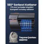 Wrapsol Oto Araç Süpürgesi Katlanabilir Vakumlu Üflemeli Şarjlı Çok Fonksiyonlu Ev Araba Kamp 15000PA Çekim - Görsel 2