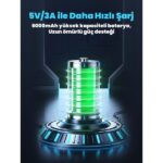 Wrapsol Oto Araç Süpürgesi Katlanabilir Vakumlu Üflemeli Şarjlı Çok Fonksiyonlu Ev Araba Kamp 15000PA Çekim - Görsel 4