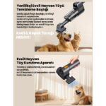 Wrapsol Oto Araç Süpürgesi Katlanabilir Vakumlu Üflemeli Şarjlı Çok Fonksiyonlu Ev Araba Kamp 15000PA Çekim - Görsel 7