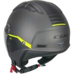 Cgm 116G Aır Bıco Açık Kask Gri-Siyah-Sarı Uzun Vizör+Güneş Vizörlü -L - Görsel 3