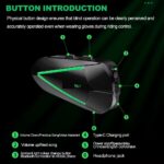 Motosiklet Kask Kulaklık C60 2x ,100METRE 2 Cihaz Bağlanabilme Özellikli Interkom LED Işıklı - Görsel 4