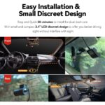 Z50 Dikiz Aynası Araba Kamerası, 4K Ön, 1080P Arka, Gece Görüşü, G-Sensörü, Wifi, Gps - Görsel 2