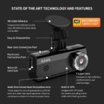 D8 4K Dash Kamera, Ön & Arka, Sesli Komut, Gps, Gece Görüşü, Wifi, Döngü Kaydı - Görsel 2