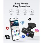 Dash Cam, 4K/1080P Çift Kamera, Wi-Fi, Gps, Gece Görüş, 170° Geniş Açı - Görsel 5