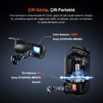 70MAI Dash Cam Omni X800-2 Ultra Hd 4K Çözünürlük Araç Kamerası , 360° Dönebilen 4K Araç Kamerası,çift 4K Ön ve Arka Kamera RC14 ve 128 GB Sd Kart,süper Algılama Adas,aı Hareket Algılama 2.0 Siyah - Görsel 4