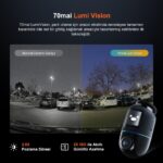 70MAI Dash Cam Omni X800-2 Ultra Hd 4K Çözünürlük Araç Kamerası , 360° Dönebilen 4K Araç Kamerası,çift 4K Ön ve Arka Kamera RC14 ve 128 GB Sd Kart,süper Algılama Adas,aı Hareket Algılama 2.0 Siyah - Görsel 5
