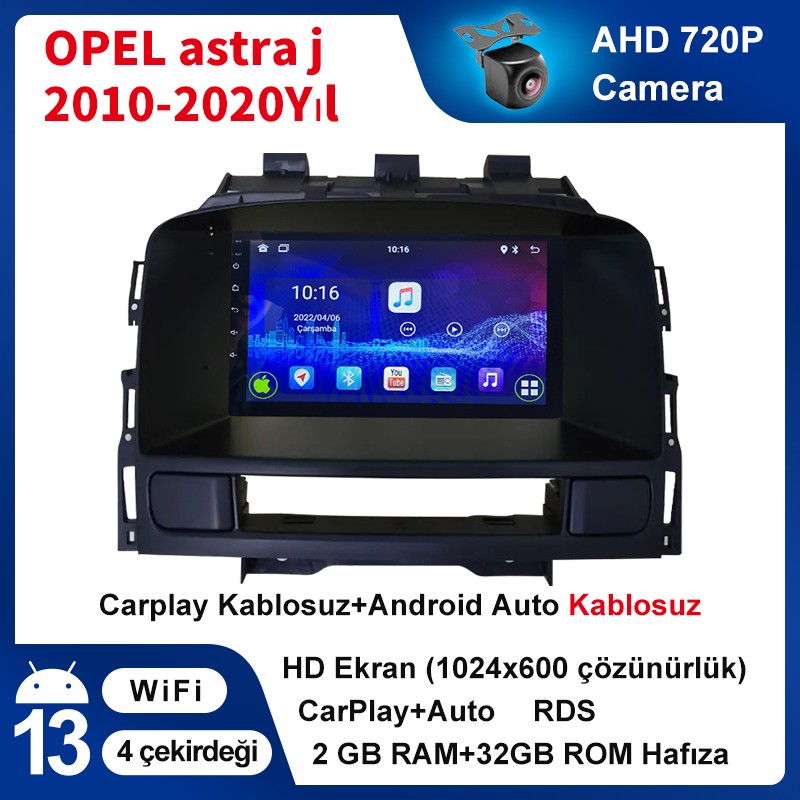 110001011367158.jpg Conio Opel Astra J 2010-2020 Yıl Uyumlu 7 Inç 2 GB Ram 32 GB Hafıza Multimedya Carplay Navigasyon - Görsel 1