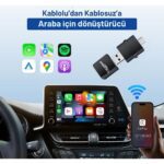Embatech Araç Içi 2in1 Android ve Apple Cihazlar Için Kablosuz Android Auto ve Carplay Adaptörü (EMT-006) - Görsel 2